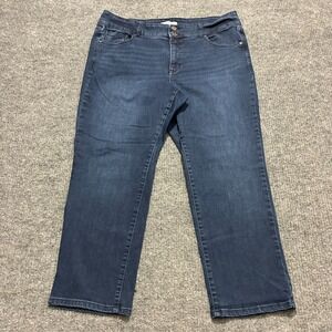 Lane Bryant Womens Jeans 20P Blue Denim Flex Magic Waistband High Rise Straight